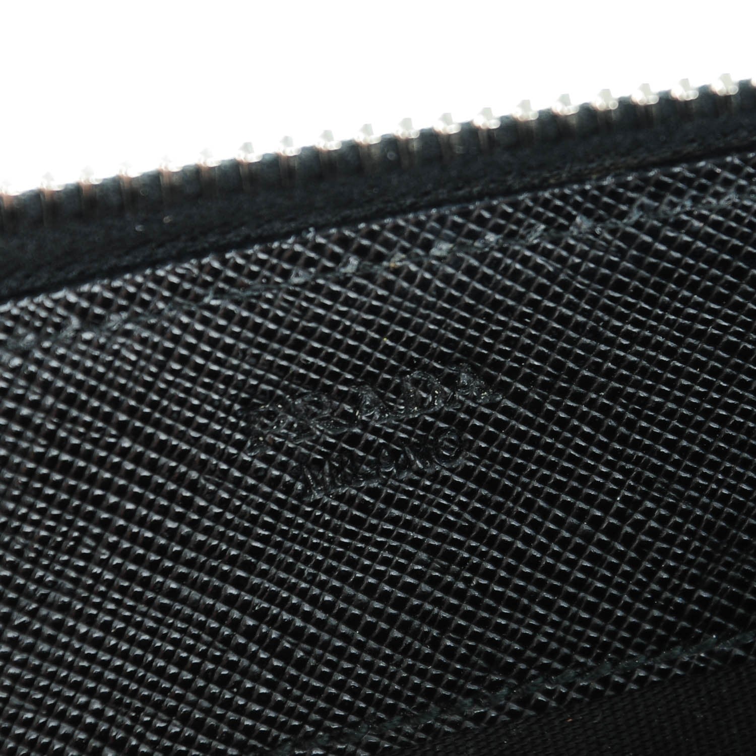 Prada Saffiano Floral Print Zip Around Wallet Nero Black 6 of 8