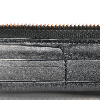Gucci Calfskin Matelasse GG Marmont Zip Around Wallet Black 10 of 15