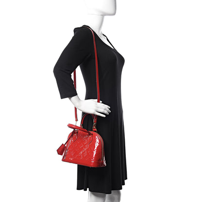 Louis Vuitton Vernis Alma BB Cherry 2 of 9