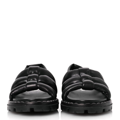 Prada Nappa Padded Blow 20mm Slingback Sandals 40 Black 3 of 12