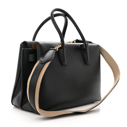 MCM Grained Calfskin Medium Milla Tote Black 3 of 11