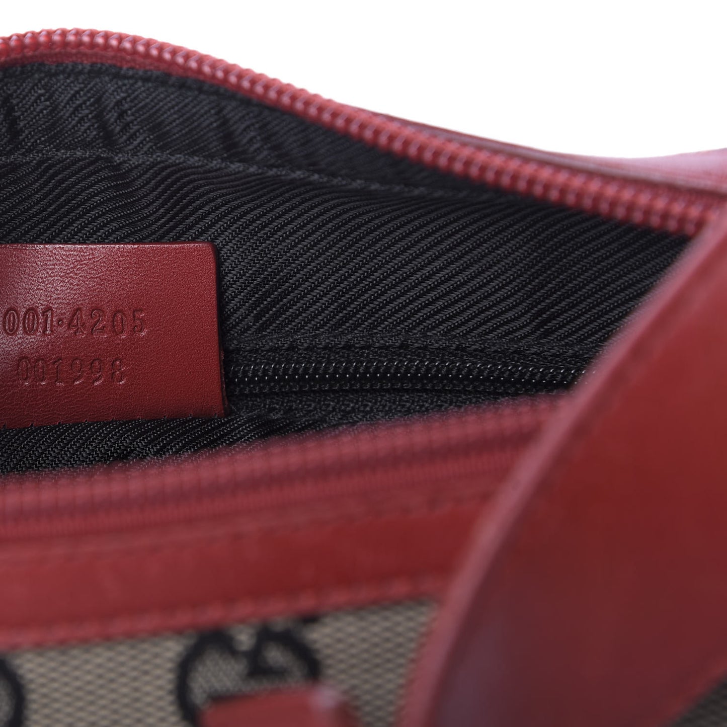 Monogram Shoulder Bag Black Red