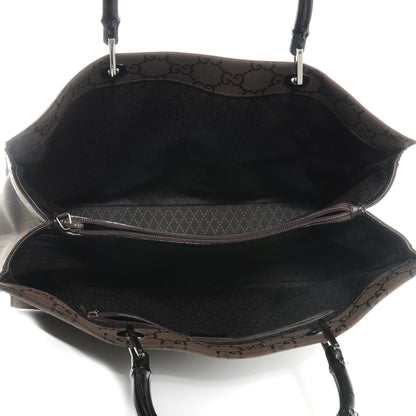 Gucci Nylon Monogram Bamboo Handle Tote 5 of 7
