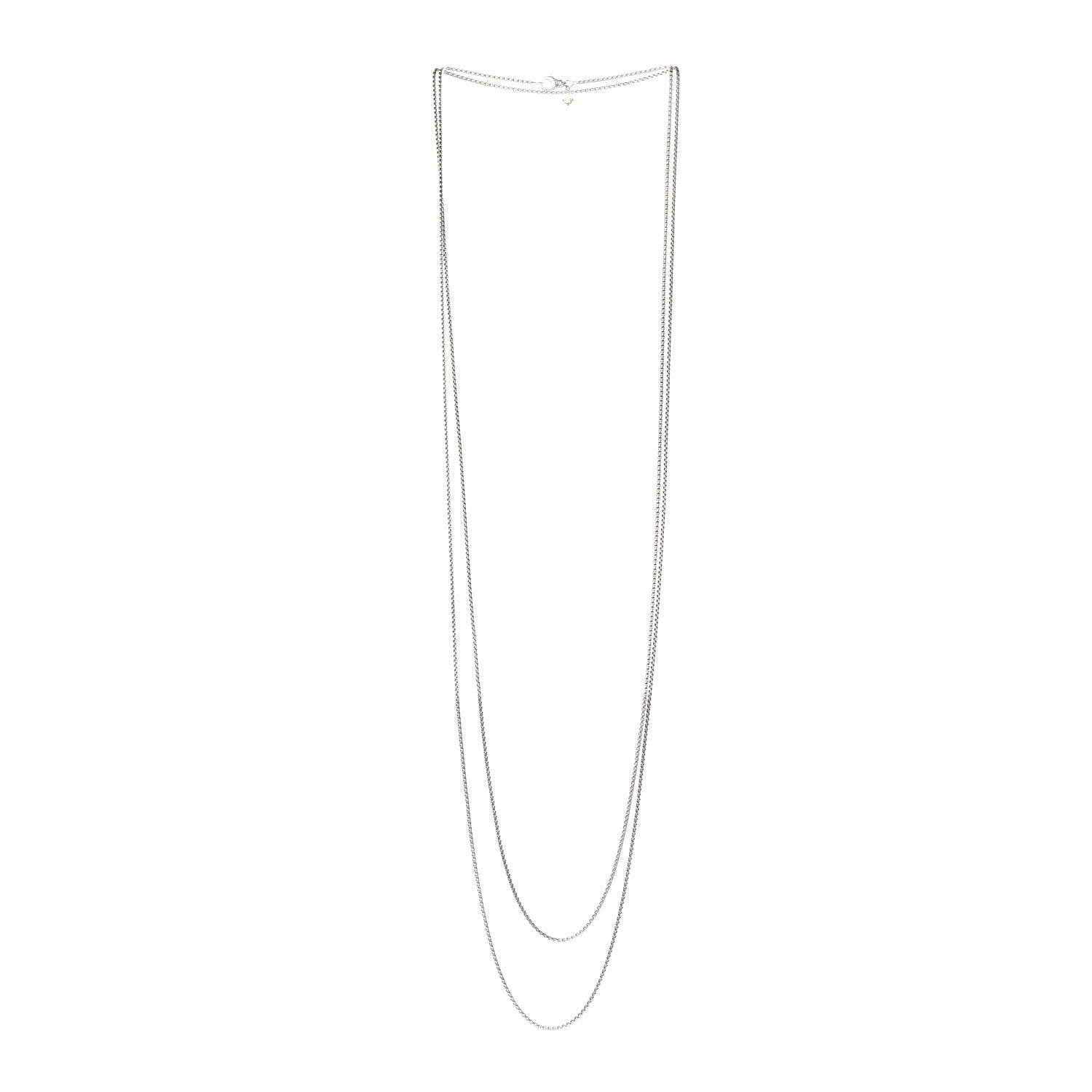 David Yurman Sterling Silver 14K Yellow Gold 1.7mm Box Chain Necklace 72" 3 of 5