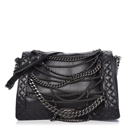 Chanel Calfskin Enchained XL Boy Flap Black 1 of 9