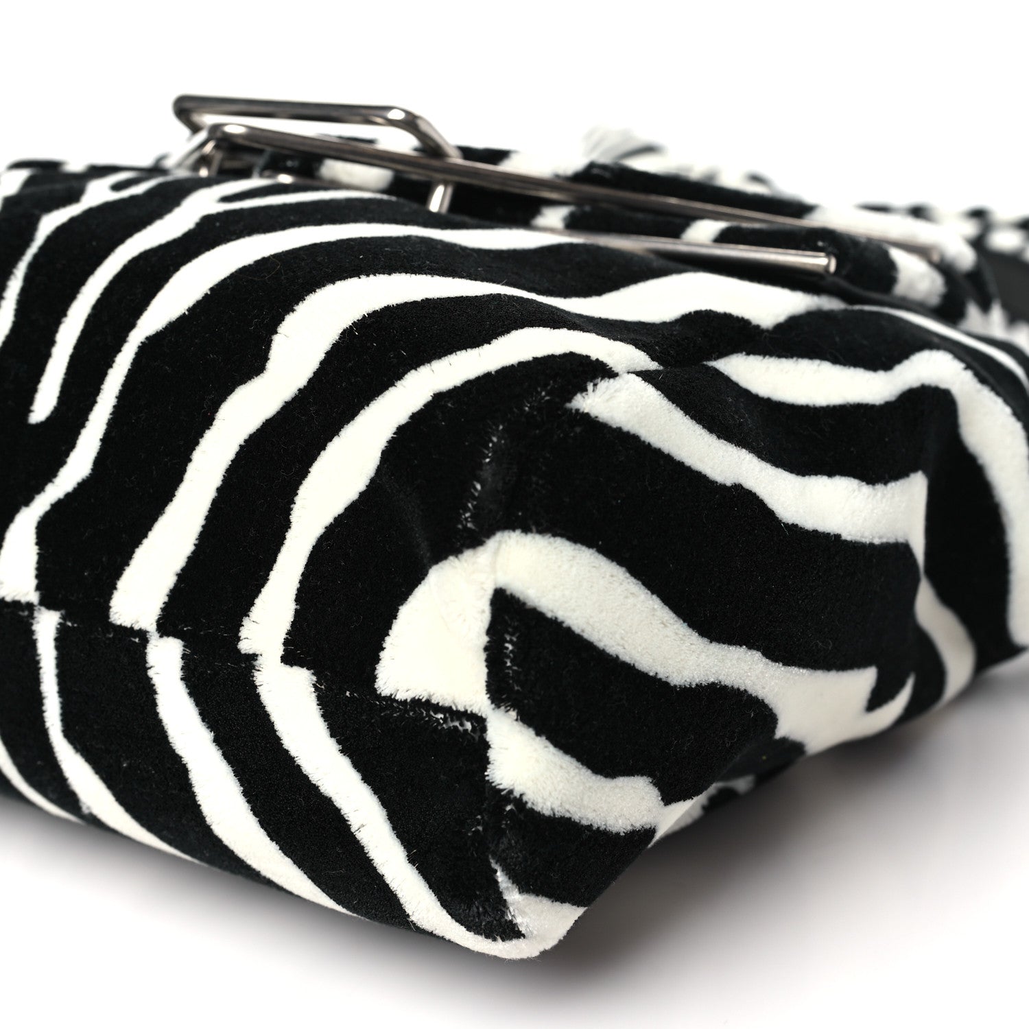 Bottega Veneta Tufted Zebra Clip Bag Black White 10 of 10