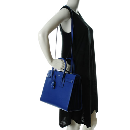 Saint Laurent Grained Calfskin Small Sac De Jour Outremer 2 of 9