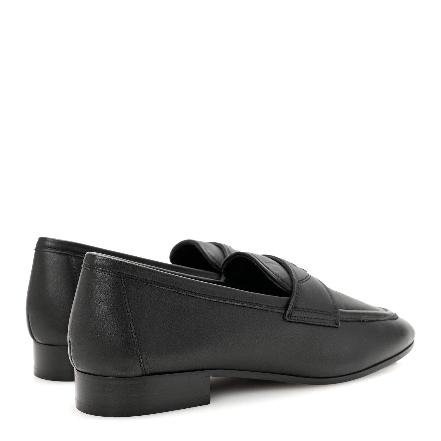 Chanel Lambskin Womens Stitched CC Loafers 35 Black 5 of 9