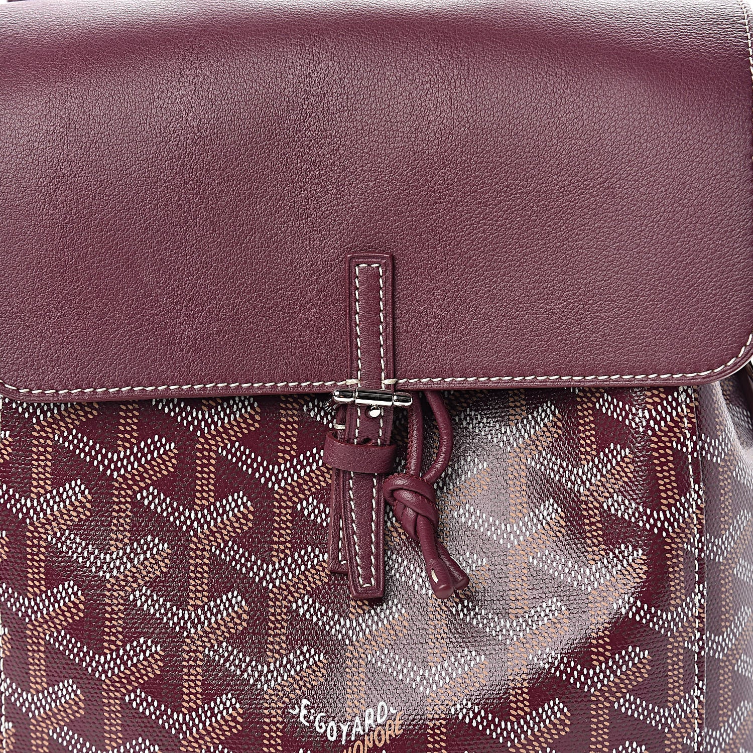Goyard Goyardine Calfskin Mini Alpin Backpack Bordeaux 6 of 9