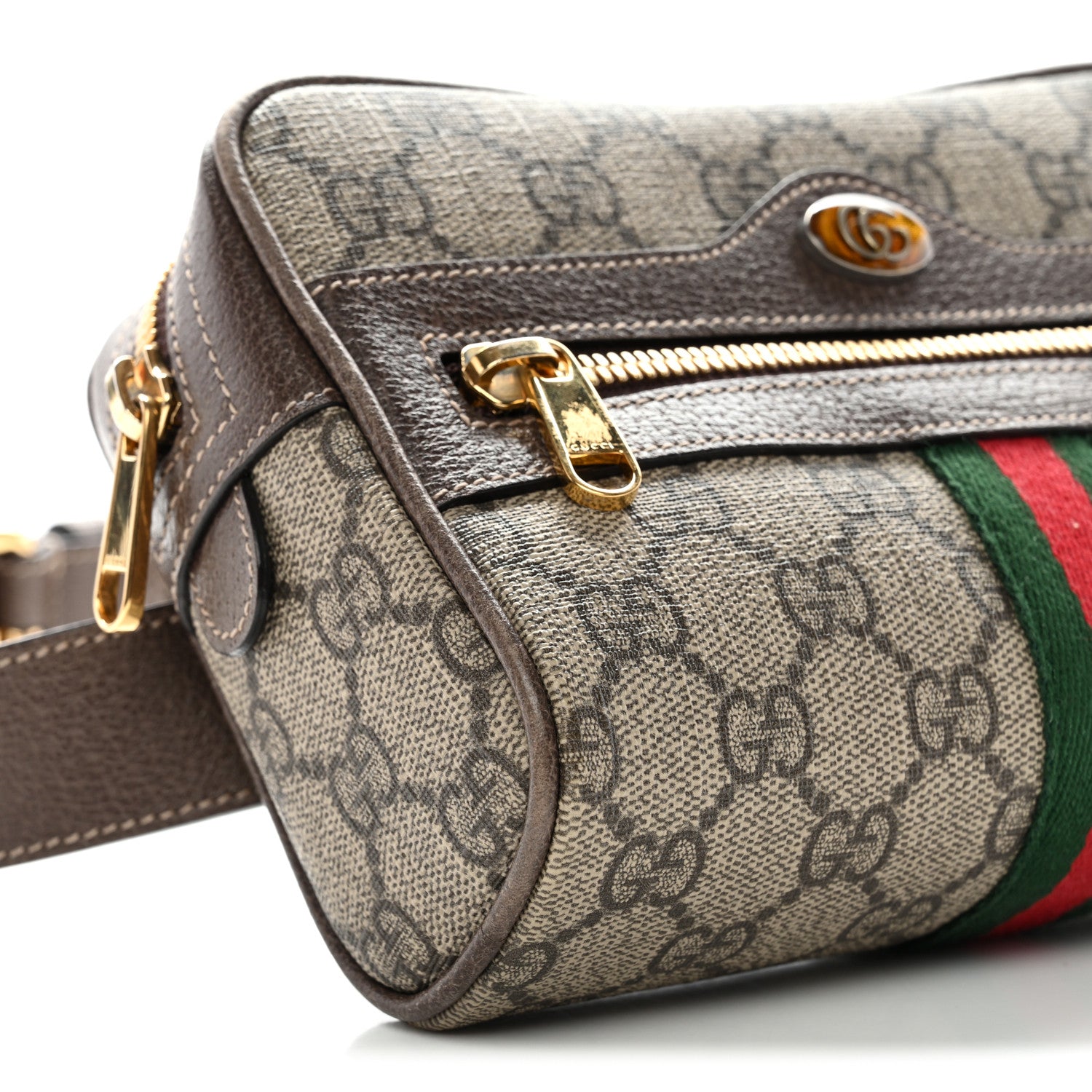 Gucci GG Supreme Monogram Web Small Ophidia Belt Bag 75 30 Dark Brown 9 of 10
