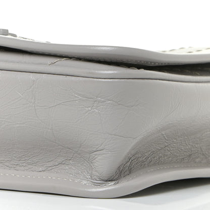 Saint Laurent Crinkled Calfskin Matelasse Monogram Niki Chain Wallet Granite 9 of 10