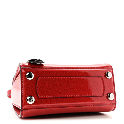Salvatore Ferragamo Glitter Patent Mini Boxyz Red 4 of 13