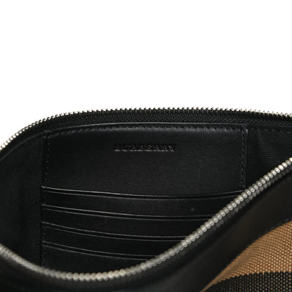 Burberry Mega Check Peyton Crossbody Clutch Bag Black 7 of 13