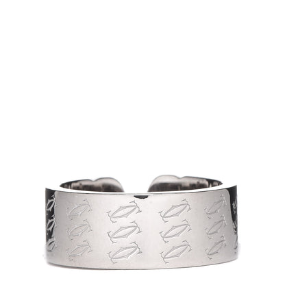 Cartier 18K White Gold C De Christmas Ring 53 6.25 3 of 6