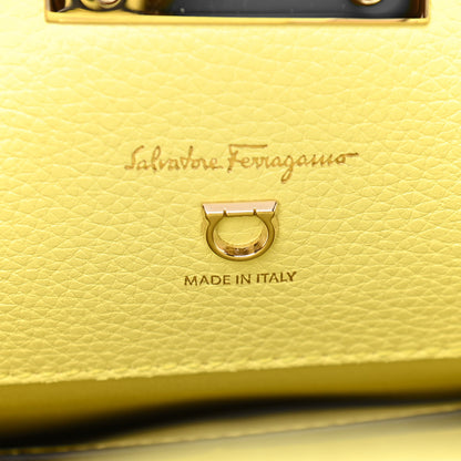 Salvatore Ferragamo Calfskin The Studio Bag Yellow 8 of 15