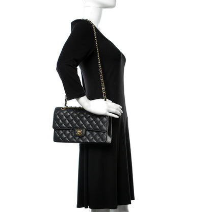 Chanel Caviar Quilted Medium Double Flap Black 2 of 10