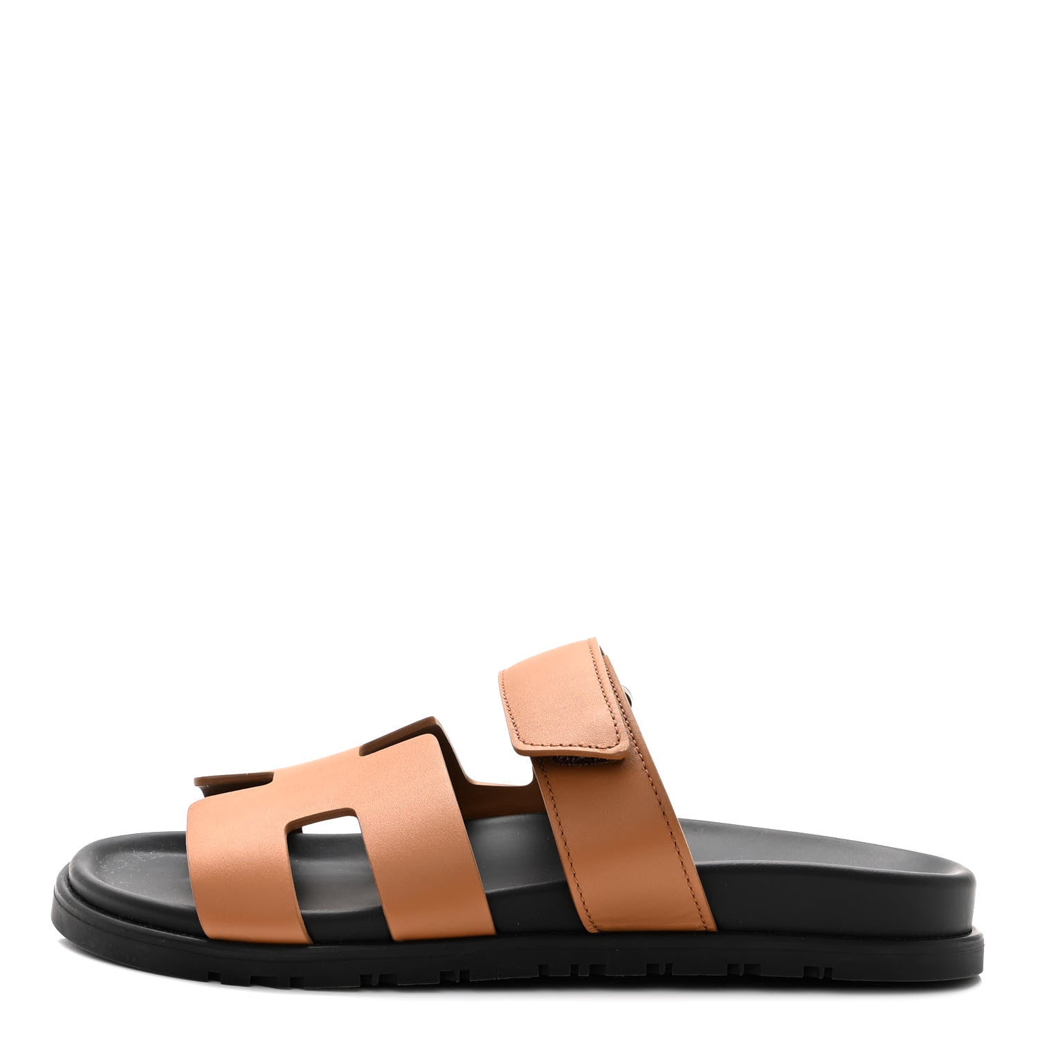 Hermes Calfskin Womens Chypre Sandals 37 Naturel 1 of 8