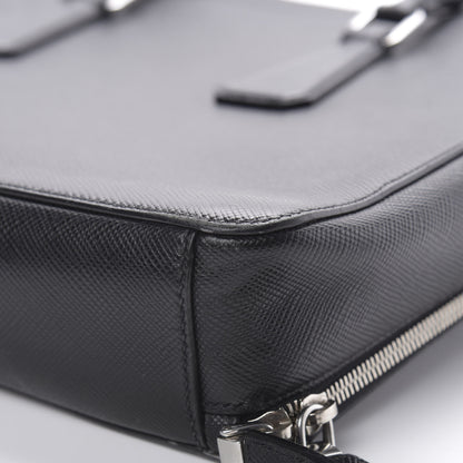 Prada Saffiano Cuir Briefcase Black 13 of 17