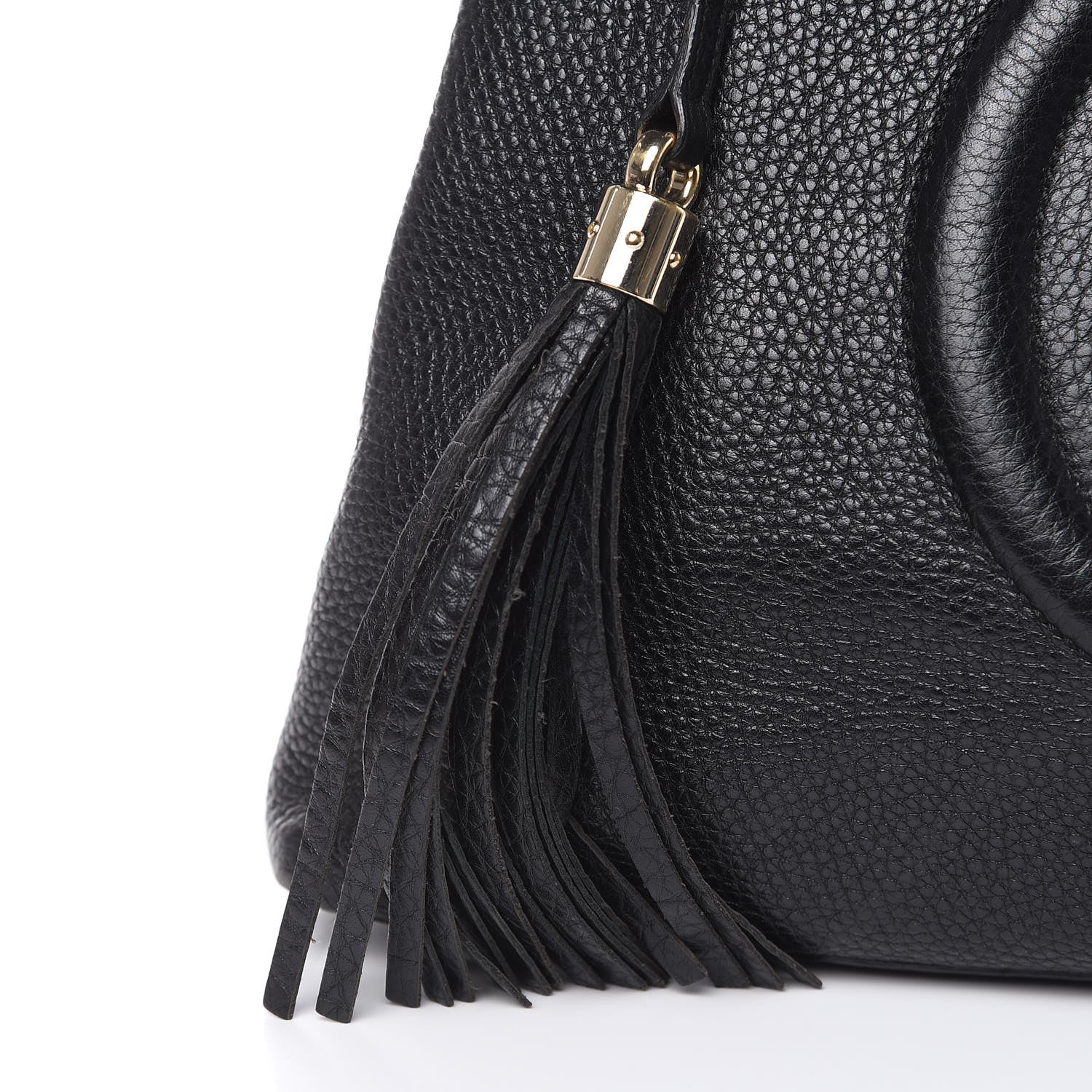 Gucci Pebbled Calfskin Medium Soho Chain Shoulder Bag Black 12 of 14