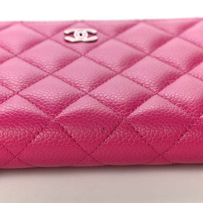 Chanel Caviar Quilted Large Gusset Zip Around Wallet Pink 15 of 21