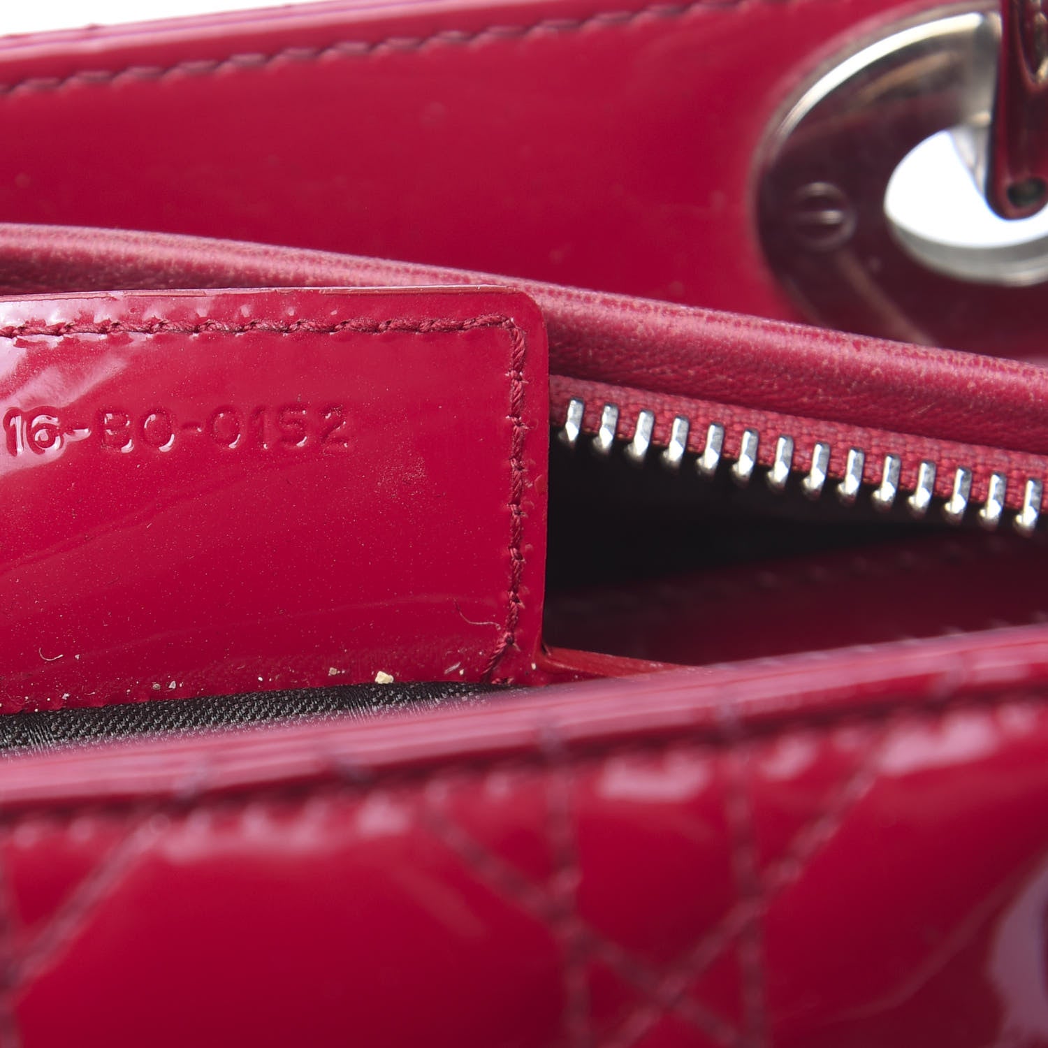 Christian Dior Patent Cannage Medium Lady Dior Red 7 of 13