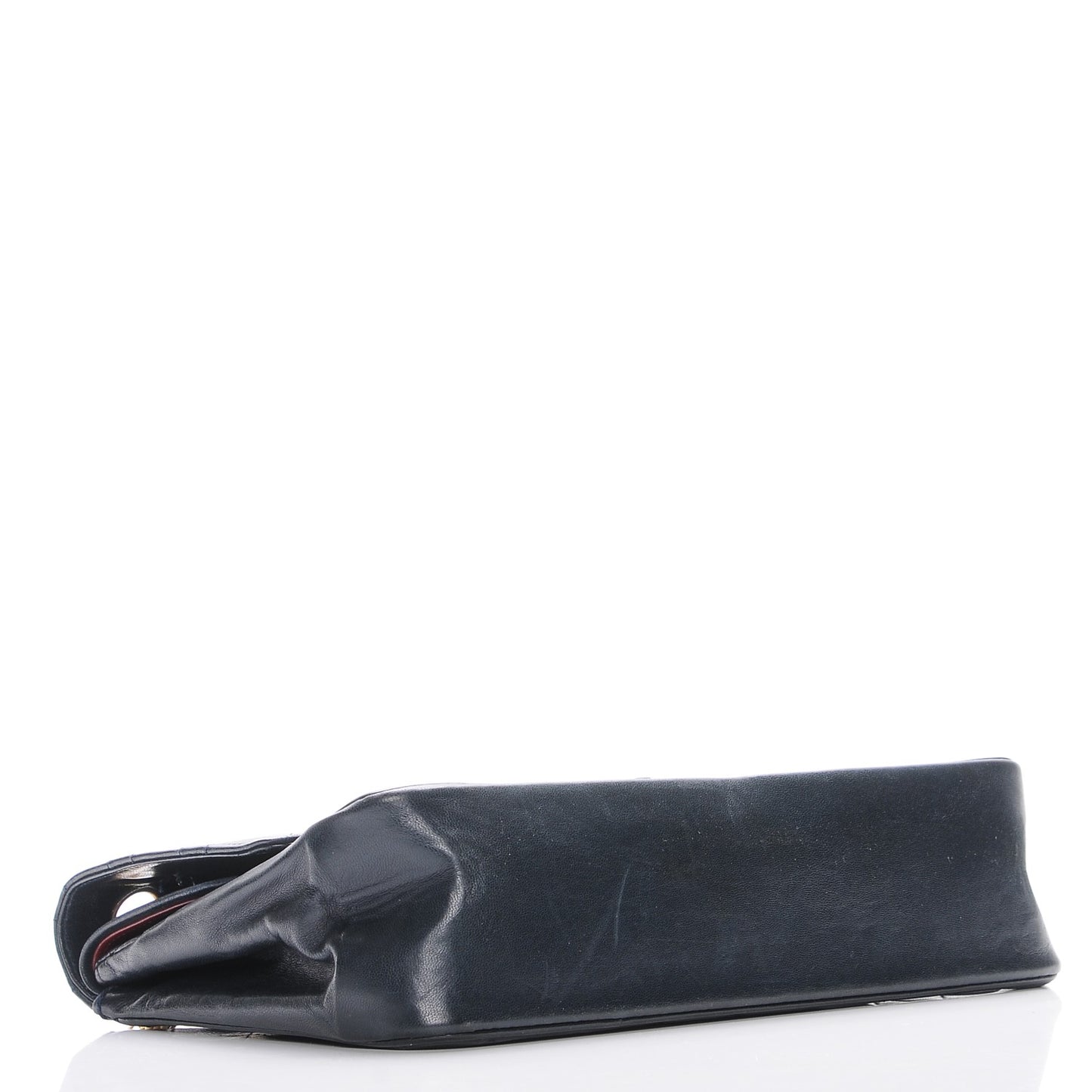 Lambskin Medium Mademoiselle Chain Double Flap Navy