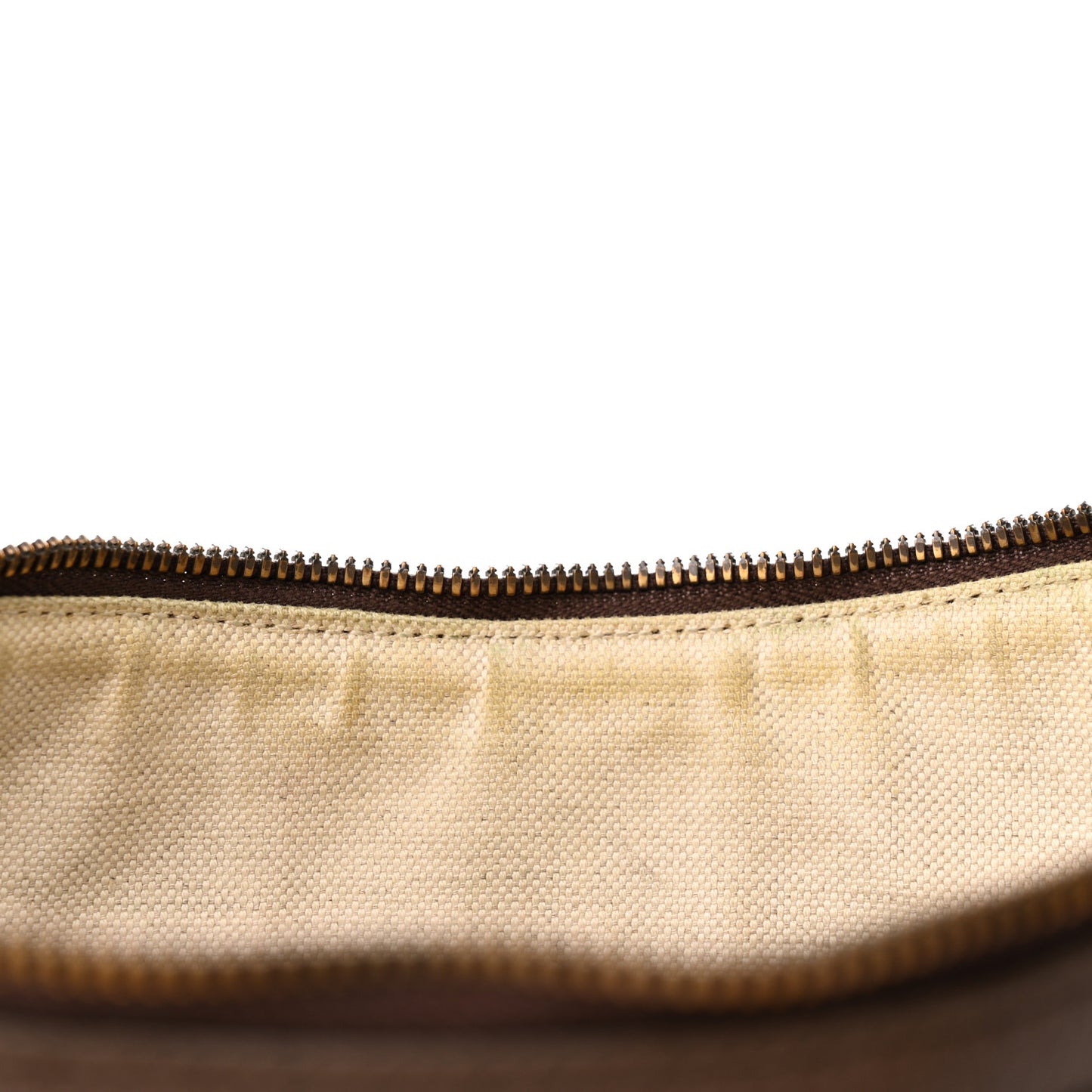 GG Supreme Monogram Web Small Ophidia Half Moon Hobo Brown