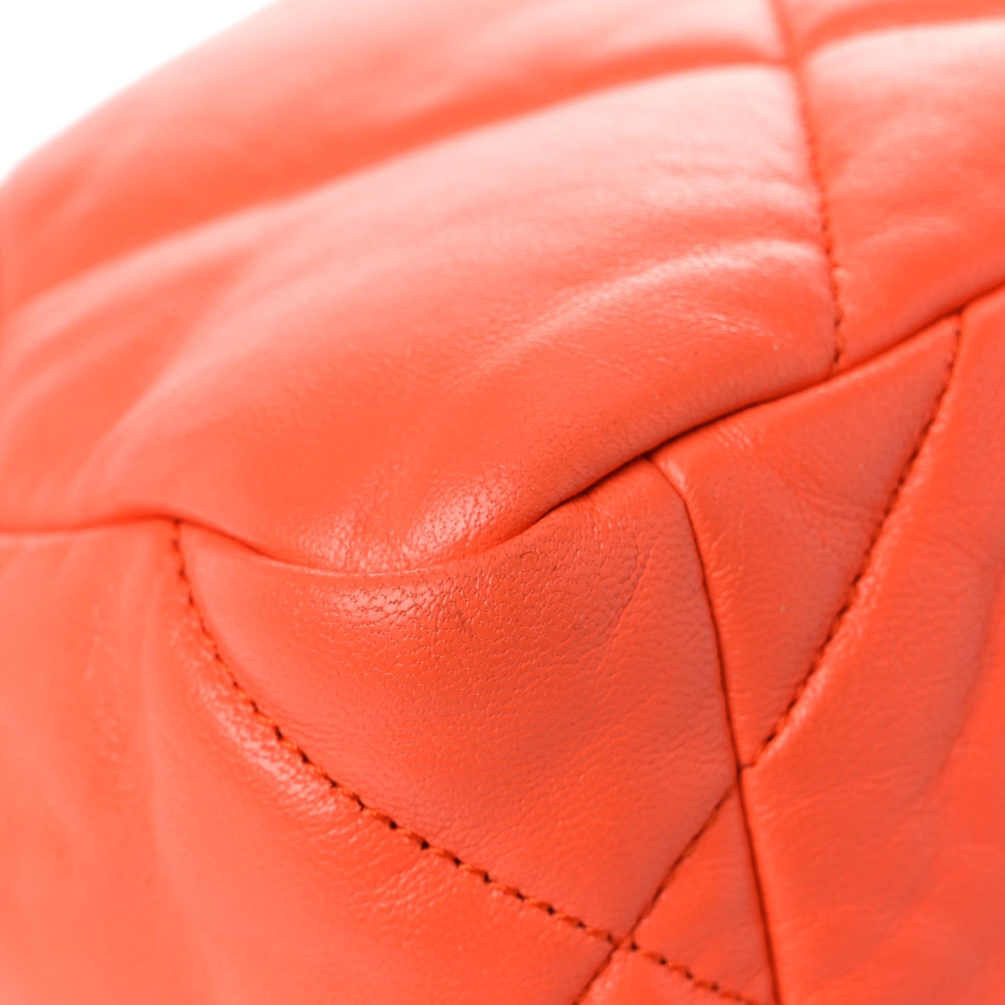 Goatskin Quilted Medium Chanel 19 Flap Orange