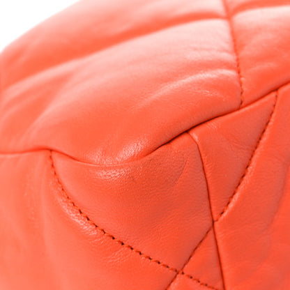Chanel Goatskin Quilted Medium Chanel 19 Flap Orange 10 of 15