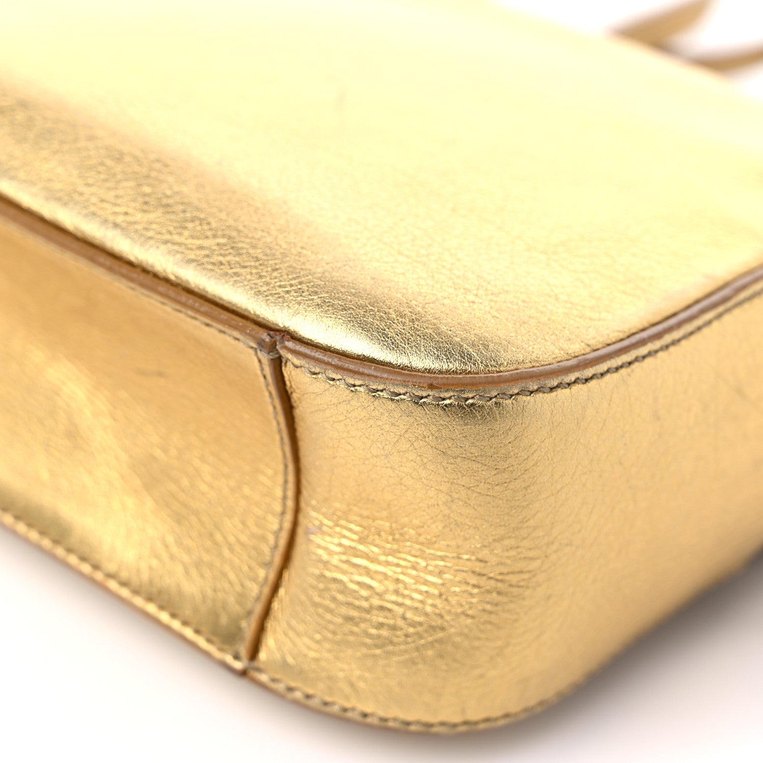 Saint Laurent Metallic Calfskin Small Classic Monogram Camera Bag Gold 10 of 18