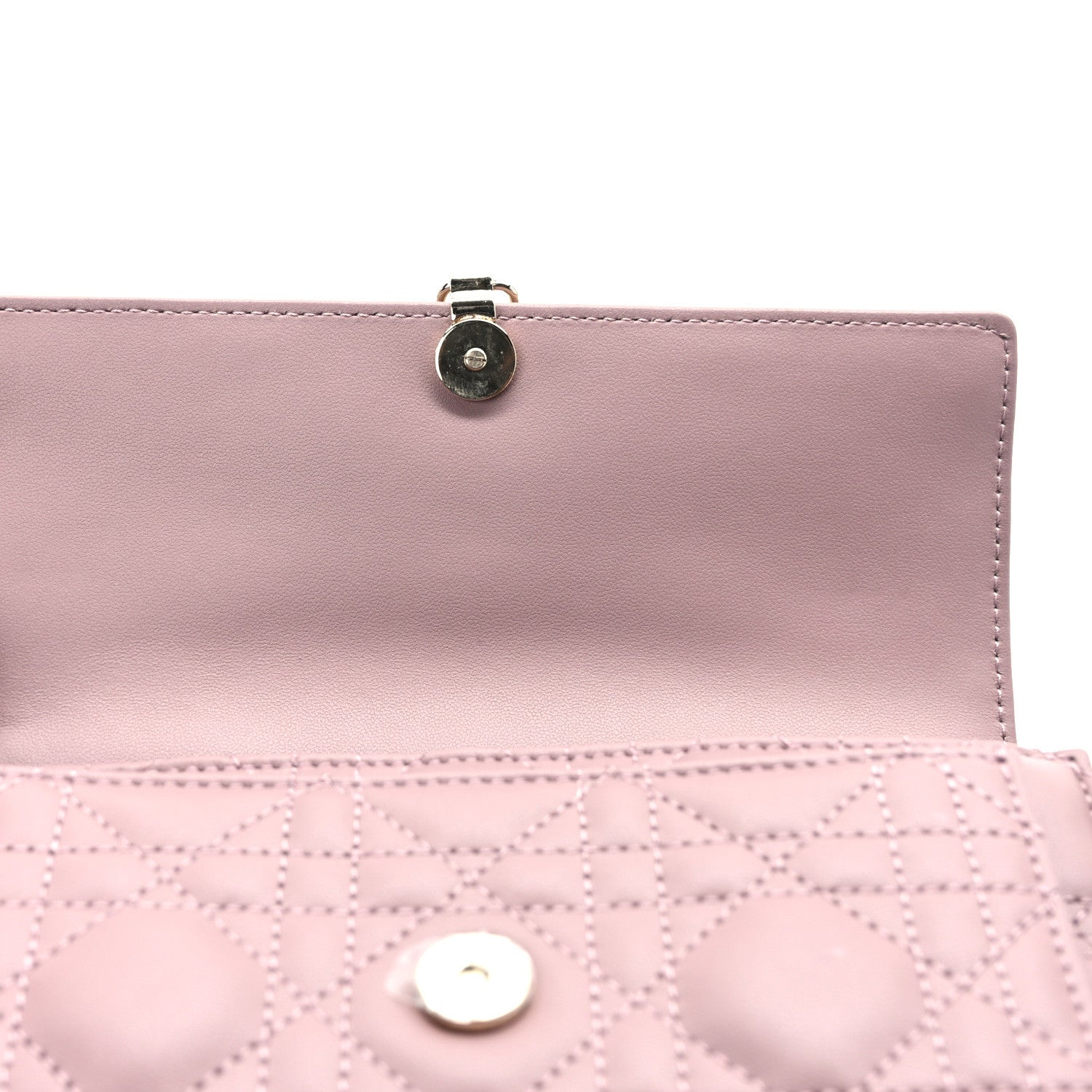 Christian Dior Lambskin Cannage Lady Dior Chain Pouch Purple 14 of 14