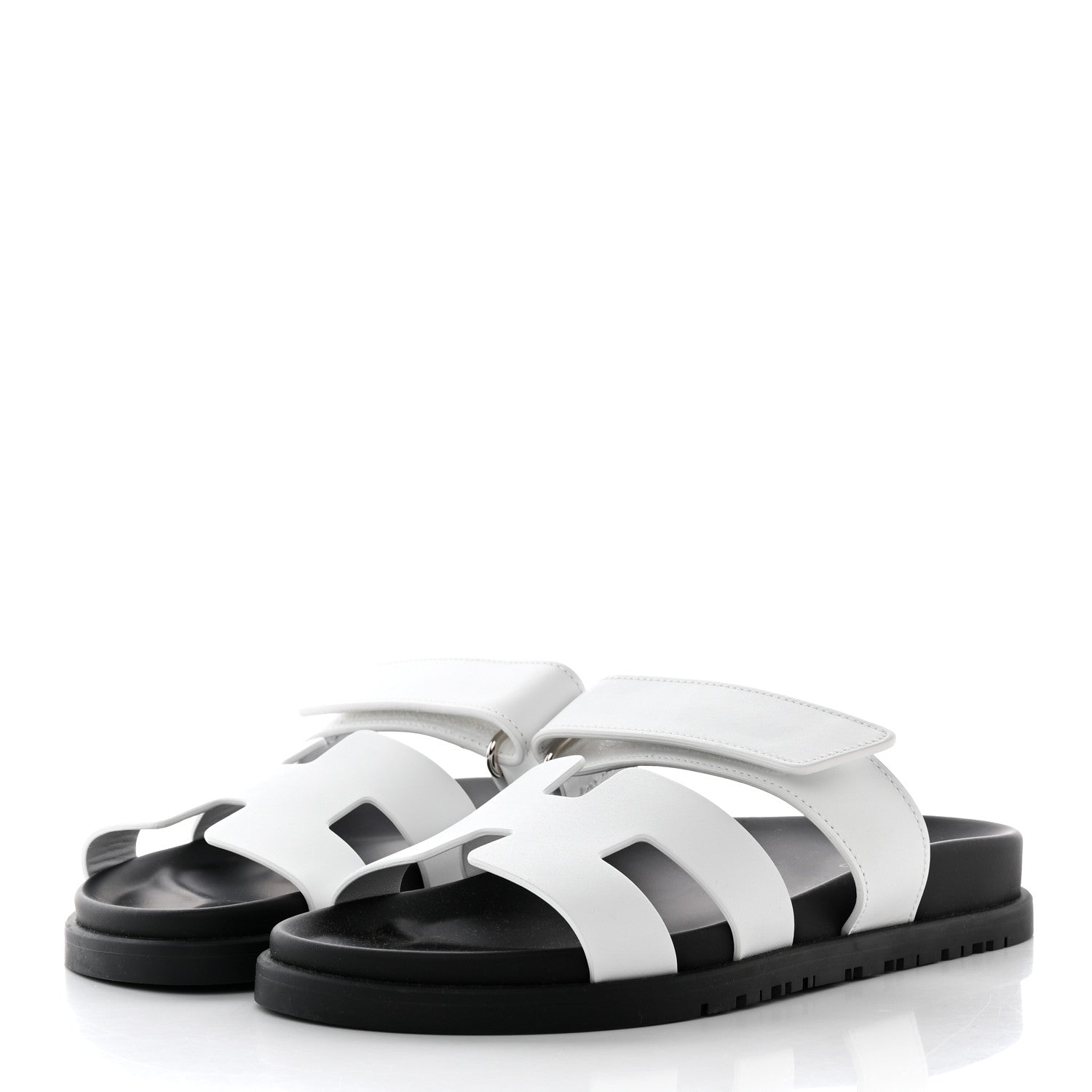 Hermes Calfskin Womens Chypre Sandals 36 White 3 of 13