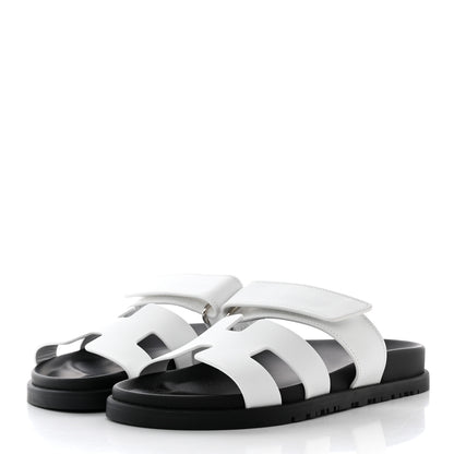 Hermes Calfskin Womens Chypre Sandals 36 White 3 of 13