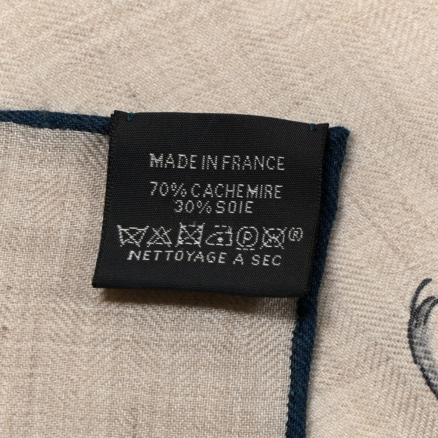 Cashmere Silk Grand Carrosse Royal Scarf 100 Naturel Gris Orange