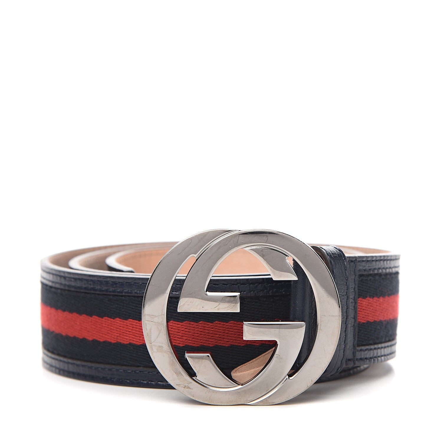 Calfskin Web Interlocking G Belt 95 38 Navy
