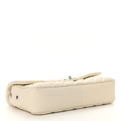 Chanel Caviar Quilted Jumbo Easy Flap Dark White 4 of 11