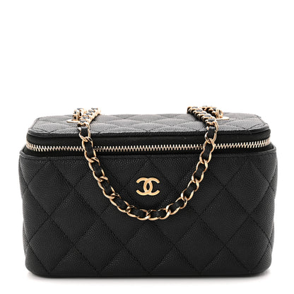 Chanel Caviar Quilted Small Vanity Case With Chain Black 1 of 10