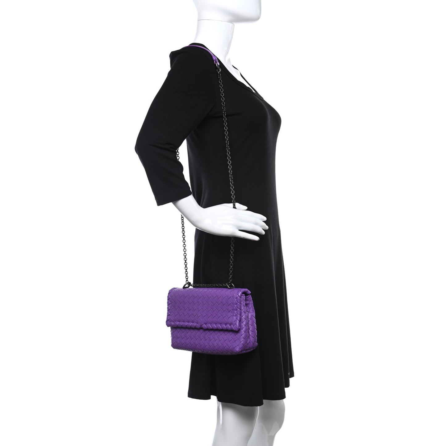 Nappa Intrecciato Baby Olimpia Shoulder Bag Byzantine