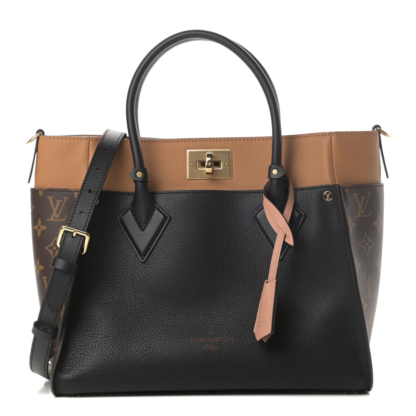 Calfskin Monogram On My Side Black