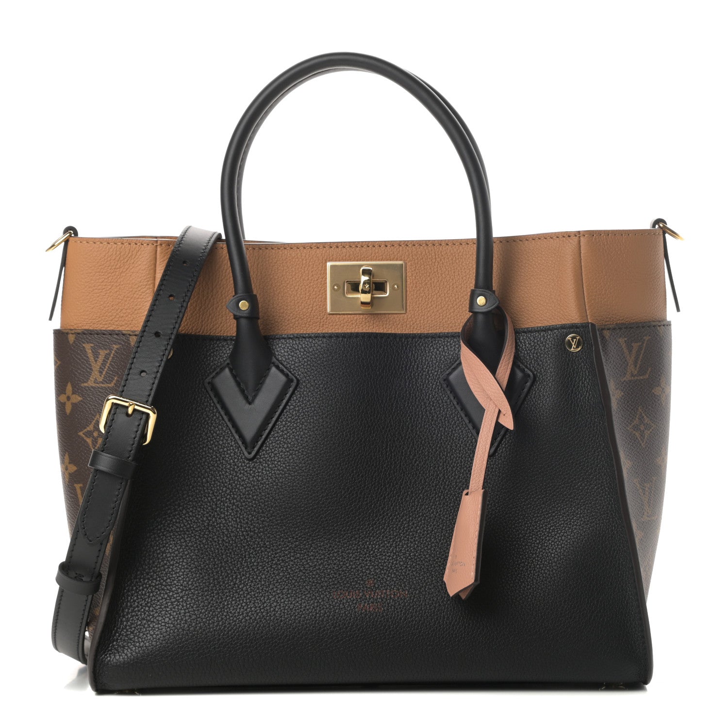 Louis Vuitton Calfskin Monogram On My Side Black 1 of 12