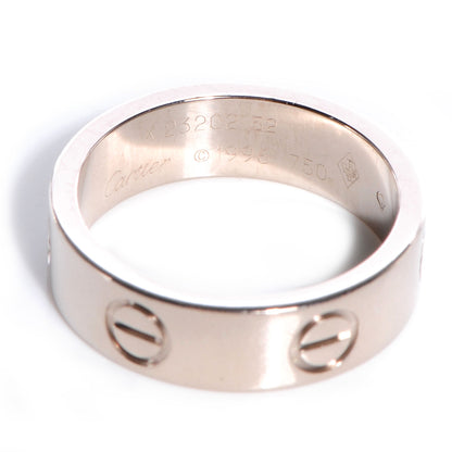 Cartier 18K White Gold 5.5mm LOVE Ring 52 6 3 of 4