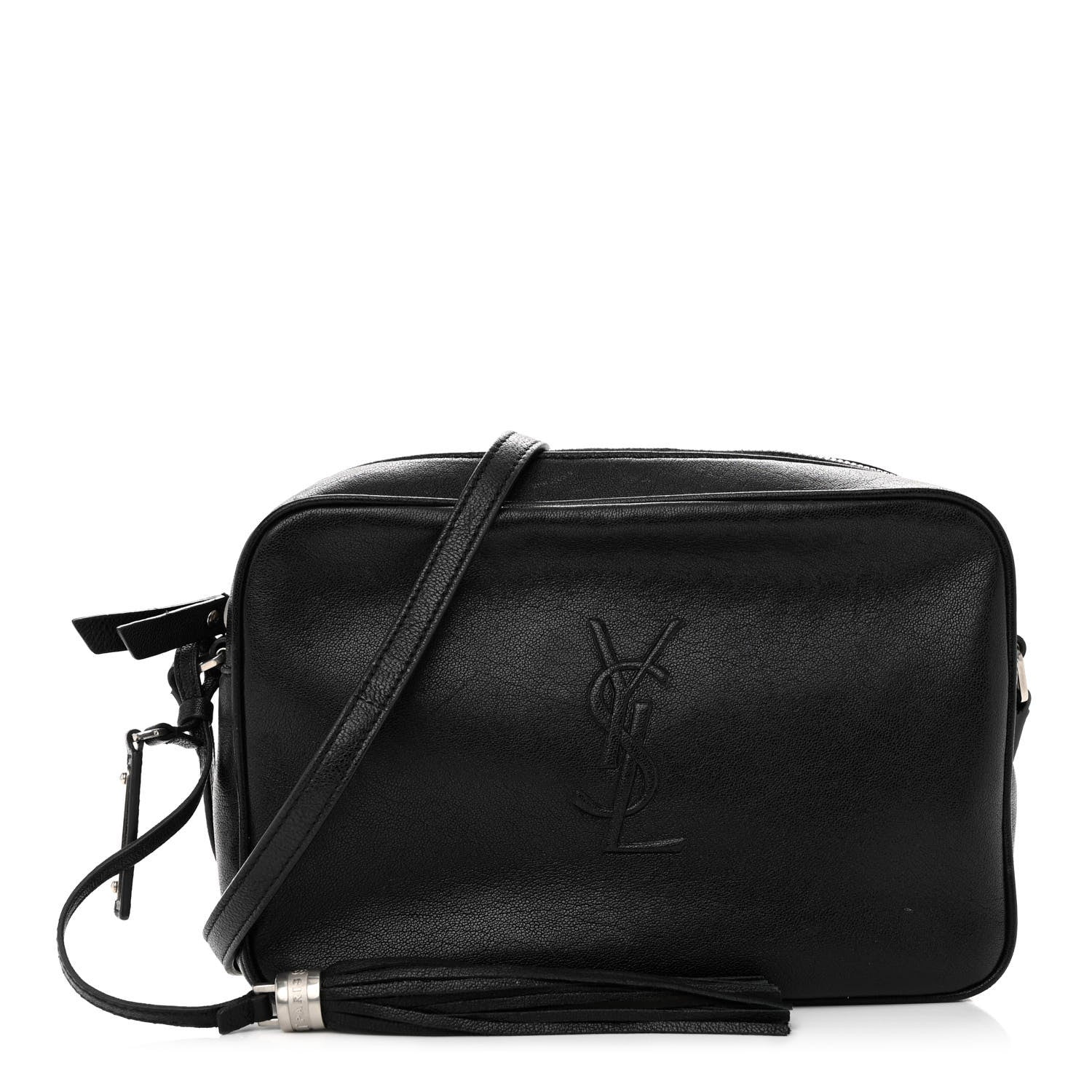 Saint Laurent Lambskin Monogram Small Lou Camera Bag Black 1 of 10
