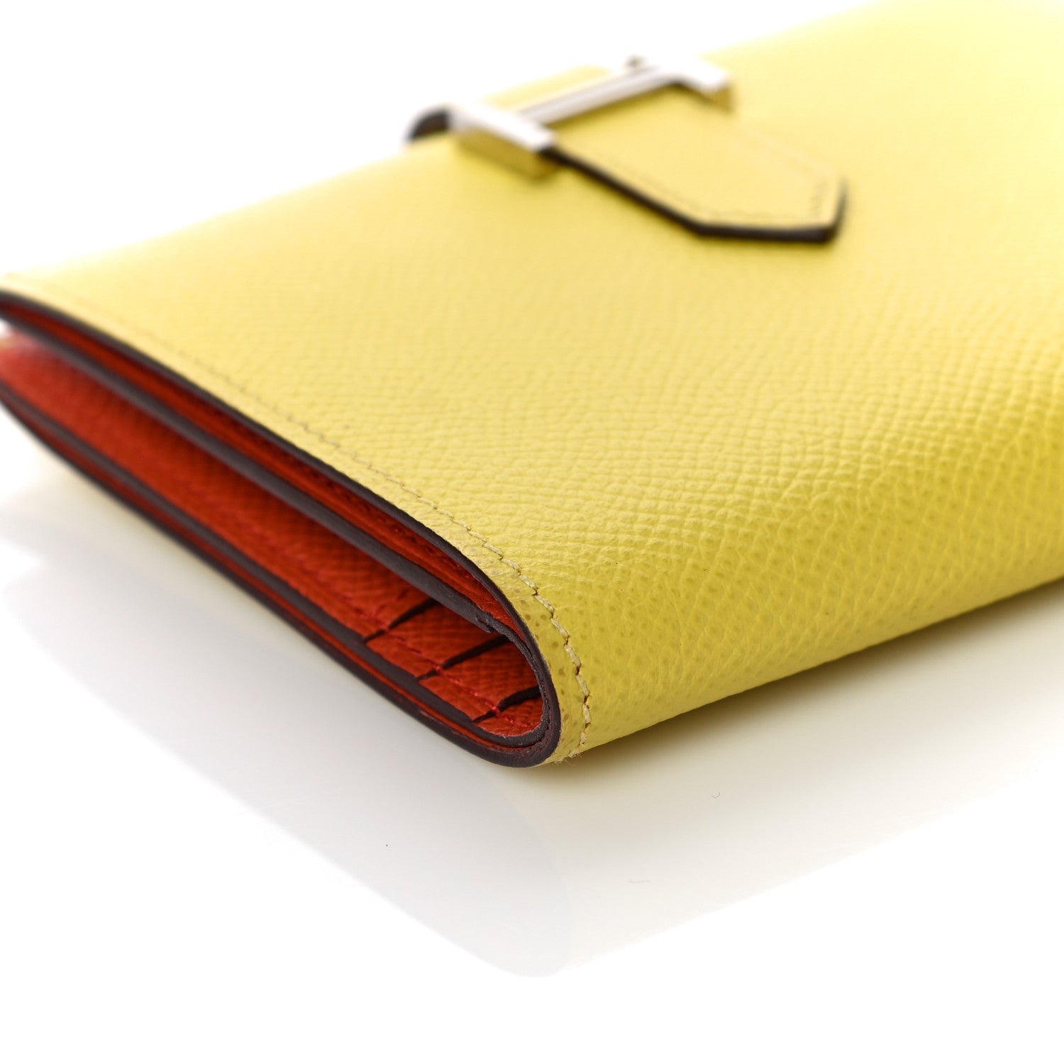 Hermes Epsom Verso Bearn Compact Wallet Lime Terre Battue 8 of 10