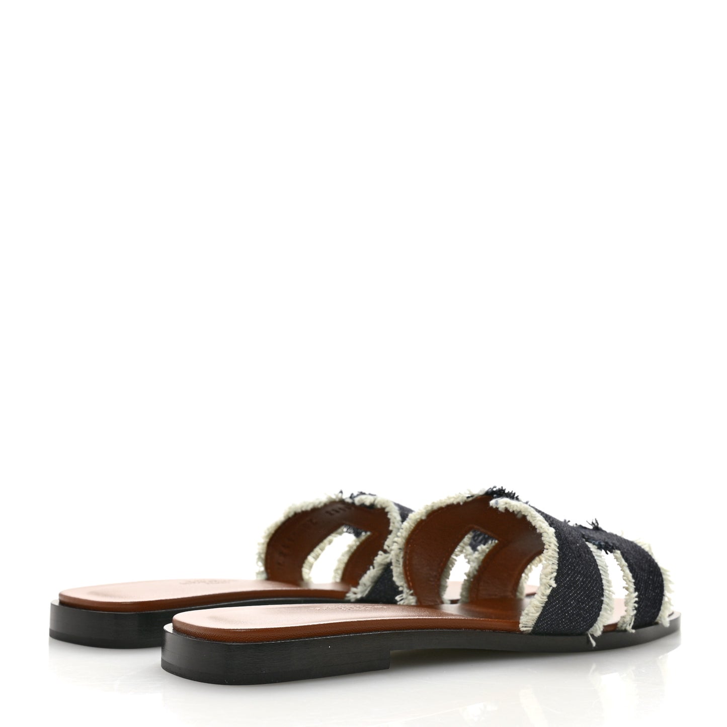 Denim Oran Fringe Sandals 36.5 Bleu Brut