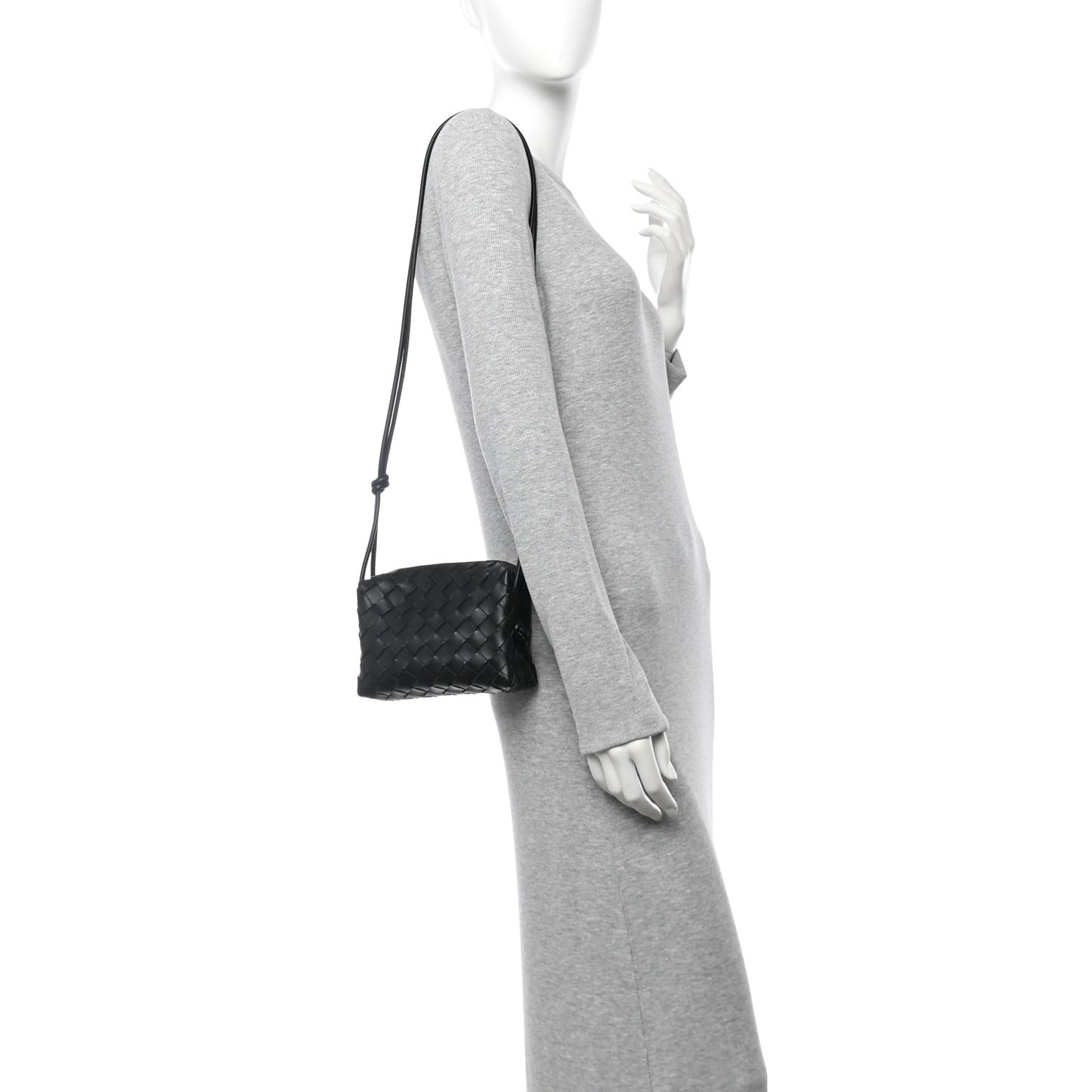 Nappa Intrecciato Mini Loop Camera Bag Black