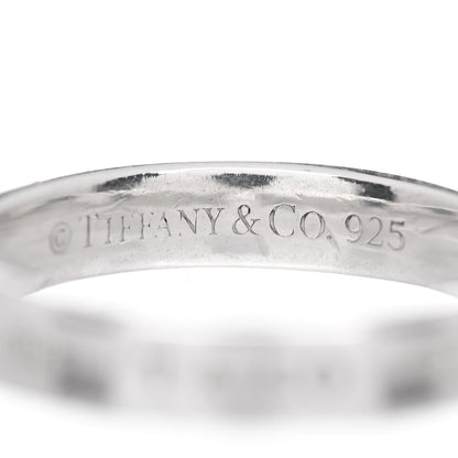 Tiffany Sterling Silver Narrow 1837 Band Ring 53 6.25 4 of 4