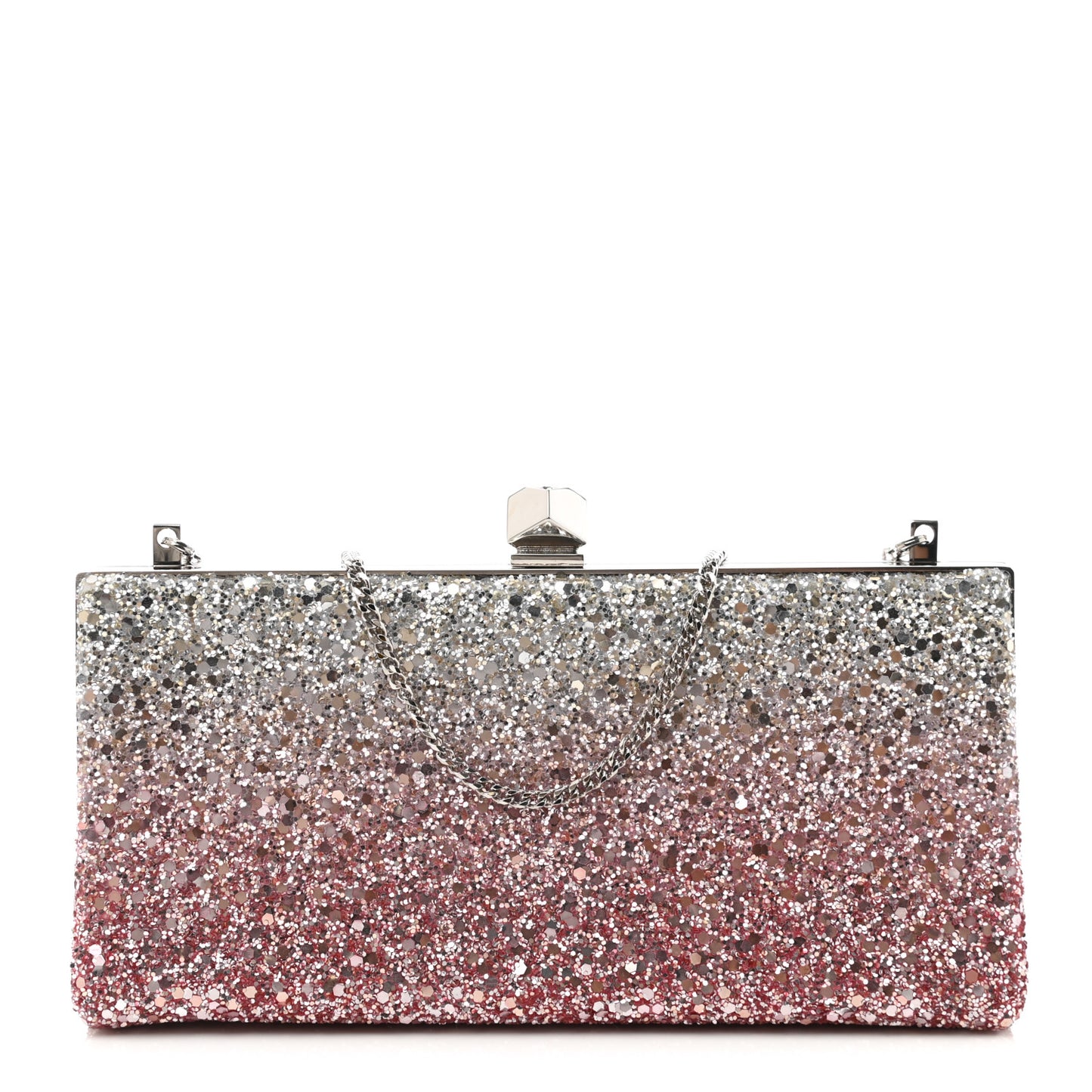 Coarse Glitter Celeste Clutch Pink Silver