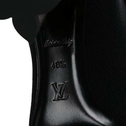Louis Vuitton Monogram Stretch Fabric Silhouette Ankle Boots 40.5 Black 6 of 11