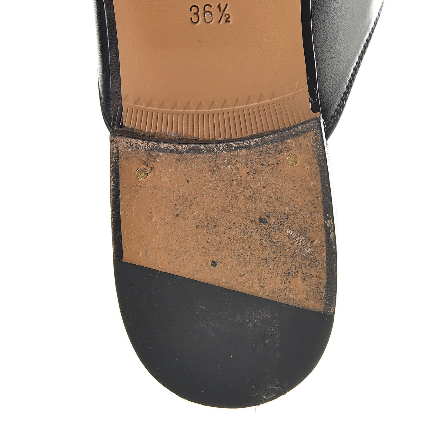Calfskin Womens Princetown Slippers 36.5 Black