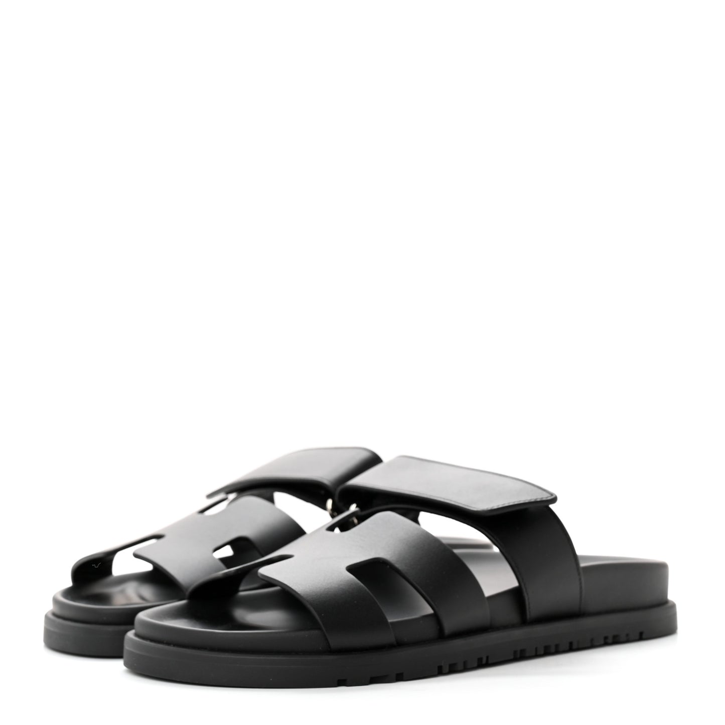 Calfskin Womens Chypre Sandals 35.5 Black